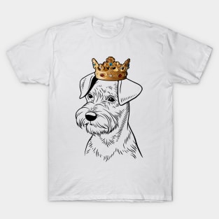 Miniature Schnauzer Dog King Queen Wearing Crown T-Shirt